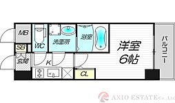 エスリード新大阪ザ・プレミアWEST 1Kの間取図画像