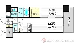 コンフォリア・リヴ淡路 1LDKの間取図画像