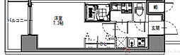 S-RESIDENCE三国WEST 1Kの間取図画像