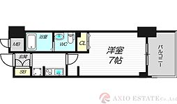 エステムコート新大阪Xザ・ゲート 1Kの間取図画像