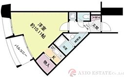 フォレステージュ江坂垂水町 ワンルームの間取図画像