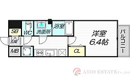 メインステージ新大阪 1Kの間取図画像