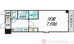 Comforespa新大阪 1Kの間取図画像