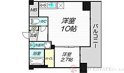 アドバンス江坂ラシュレ 1LDKの間取図画像
