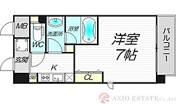 新大阪南グランドマンション 1Kの間取図画像