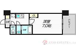 セレ二テ新大阪プリエ 1Kの間取図画像