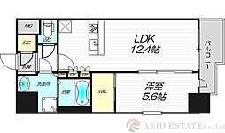 スプランディッド新大阪6 1LDKの間取図画像