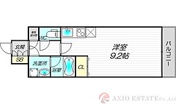 グレンパーク新大阪2 ワンルームの間取図画像