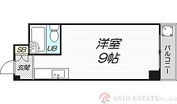 レナジア寺方 ワンルームの間取図画像