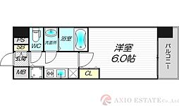 エスライズ新大阪フロント 1Kの間取図画像