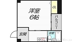 メゾンロレアール 1Kの間取図画像