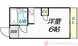 ストロング第3新大阪 ワンルームの間取図画像