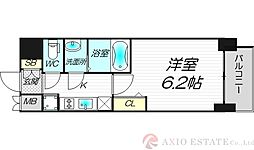 プレサンス東三国駅前グランクラス 1Kの間取図画像