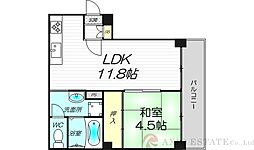 ニューカントリーハイム 1LDKの間取図画像