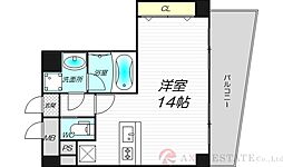 ラメゾンミュー ワンルームの間取図画像