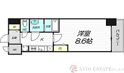 フェニックス新大阪 1Kの間取図画像