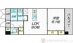 フィールドライト新大阪 1LDKの間取図画像