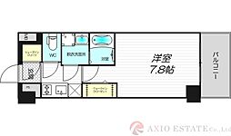 ファーストフィオーレ江坂ラディール 1Kの間取図画像