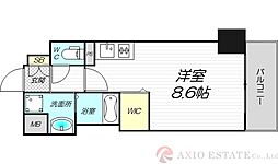 ICube上新庄 ワンルームの間取図画像