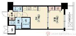 スプランディッド新大阪キャトル 1DKの間取図画像