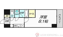 TheParkhabio塚本 1Kの間取図画像