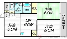 パークロッジ 3DKの間取図画像