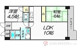 グレイス谷川 2LDKの間取図画像