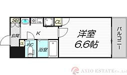 プロシード新大阪 1Kの間取図画像