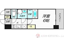 エスリード新大阪ザ・プレミアEAST 1Kの間取図画像