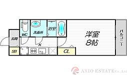 PHOENIX新大阪 4階1Kの間取り