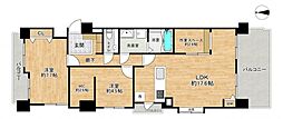 シャルム市丘町 2SLDKの間取図画像