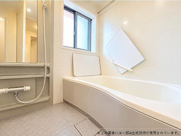 窓から自然光差し込む明るい浴室！一日の疲れを我が家で癒しましょう♪