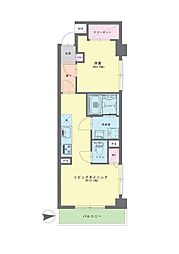 シャンボール柿の木坂 1LDKの間取図画像