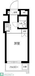 トップ成城学園第2 ワンルームの間取図画像