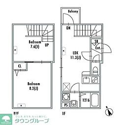 GRANPASEO下北沢III 2LDKの間取図画像
