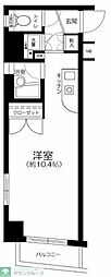 パークウェル世田谷若林 1Kの間取図画像