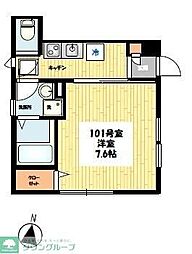 ルミエール 1Kの間取図画像
