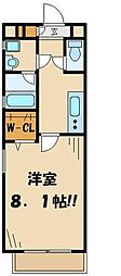 ジョイリーフ仙川 1Kの間取図画像
