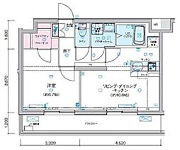 ジェノヴィア桜上水スカイガーデン 5階1LDKの間取り