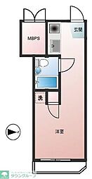 メゾンドセプトル 2階ワンルームの間取り