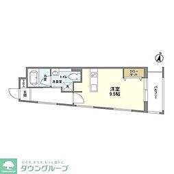 Ｇｒａｎ　Ｄｕｏ三軒茶屋IV 3階ワンルームの間取り