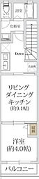 アステージ経堂 2階2Kの間取り