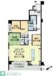 アルソレア馬事公苑 1階2SLDKの間取り