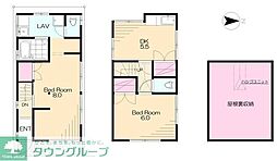 東和泉4貸家 2DKの間取り