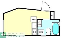 ｙｈ　ｂｌｄｇ． 1階ワンルームの間取り