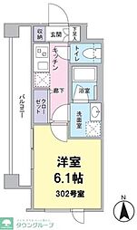 渡邉ビル　ヴノアピオン 3階1Kの間取り