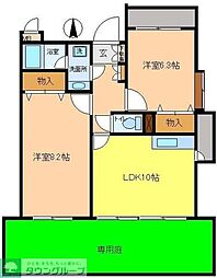 アメニティ 1階2LDKの間取り