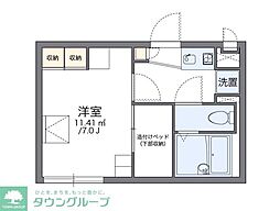 レオパレス桜花Ａ 2階1Kの間取り