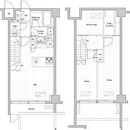レジデンス桜新町ガーデン 1階2SLDKの間取り
