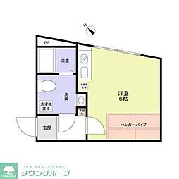 ＶＩＳＴＡ　ＩＺＵＭＩ 2階ワンルームの間取り